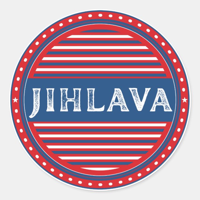 Jihlava City Pride Emblem – Czech Identity Runder Aufkleber (Vorderseite)