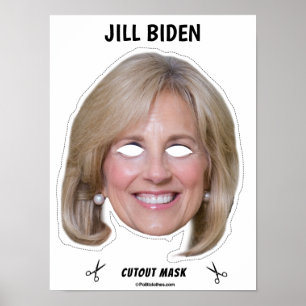 JILL BIDEN Halloween Mask Poster