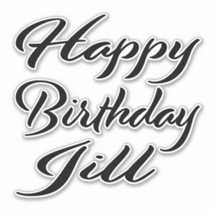 Jill Name Vorname black Sticker Geburtstag