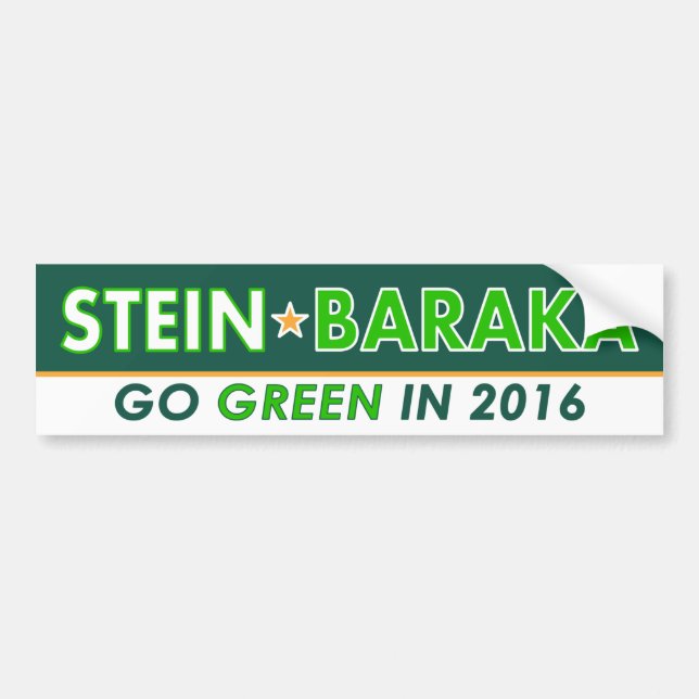 Jill Stein/Baraka - grüner Party-Autoaufkleber Autoaufkleber (Vorne)