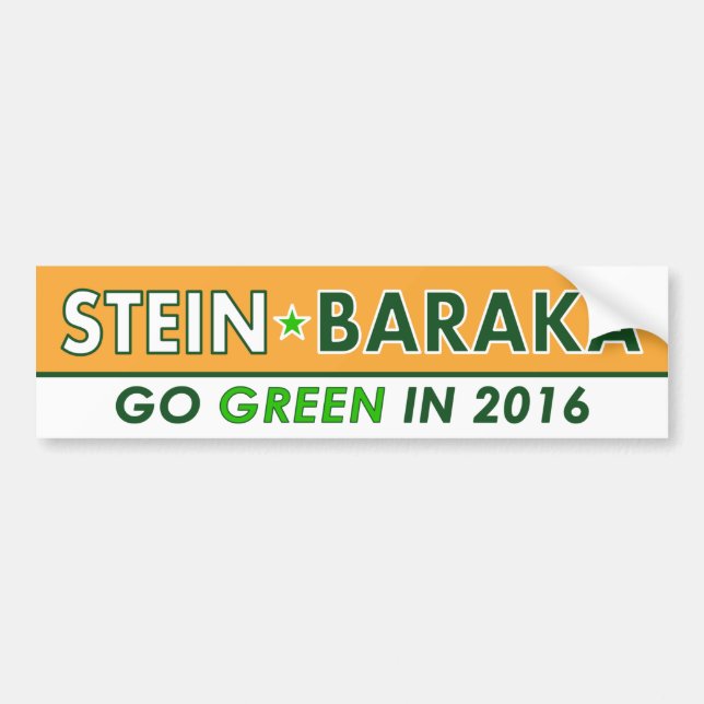 Jill Stein/Baraka - grüner Party-Autoaufkleber Autoaufkleber (Vorne)