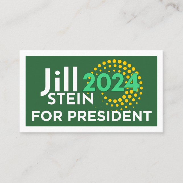 Jill Stein für das Zitat von Präsident 2024 Telefonnummerkarte (Vorderseite)