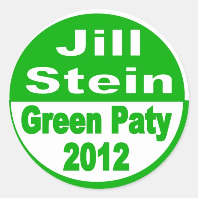 Jill Stein für Präsident des Grünen Party 2012 Runder Aufkleber (Vorderseite)