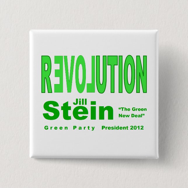 Jill Stein für Präsidenten 2012 grünes Party Button (Vorderseite)