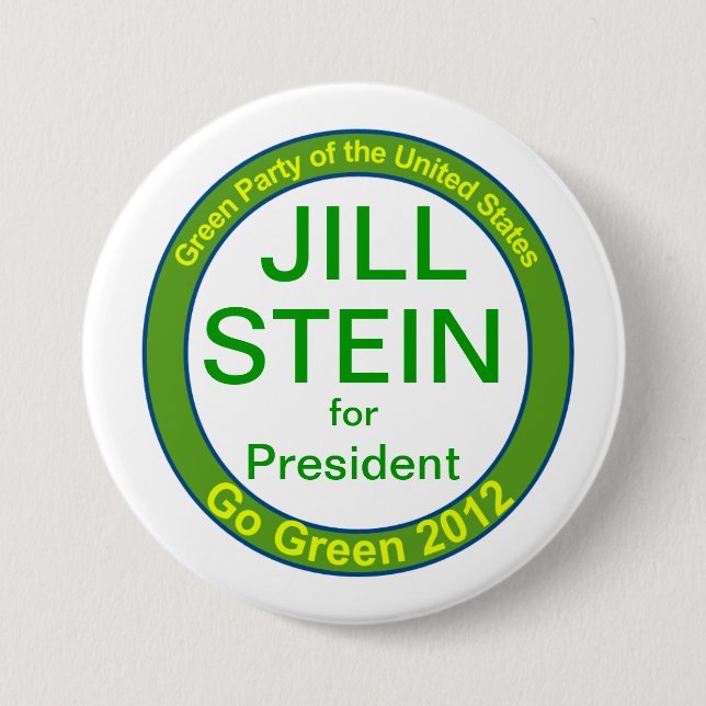 Jill Stein für Präsidenten 2012 grünes Party Button (Vorderseite)