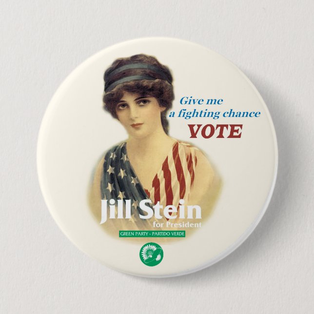 Jill Stein für Präsidenten Button (Vorderseite)