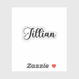 Jillian Name - Handgeschriebene Kalligrafie Aufkleber