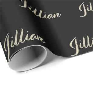 Jillian white gold Handwriting Geschenkpapier
