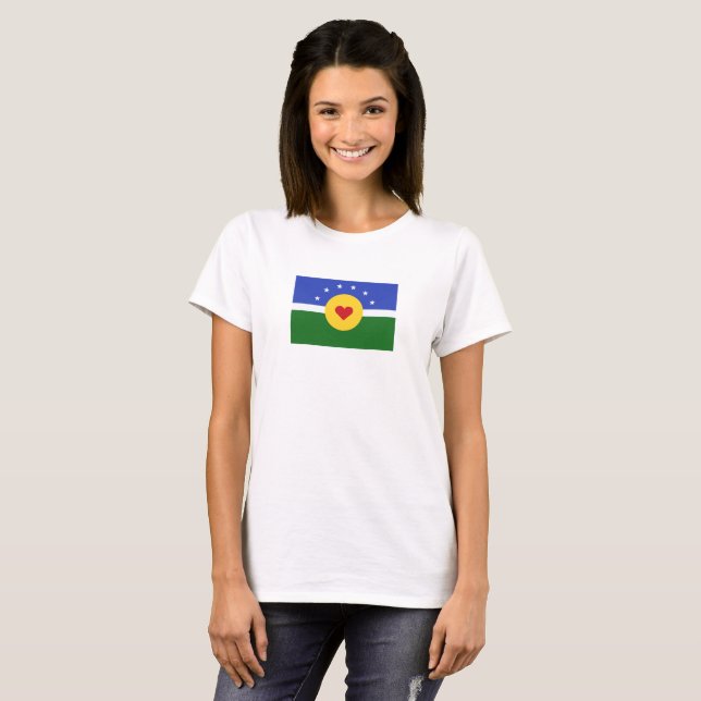 Jilltopia Flag T - Shirt der Frauen (Vorne ganz)