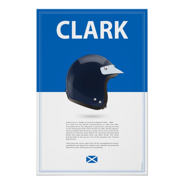 Jim Clark Helmet Poster (Vorderseite)