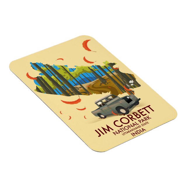 Jim Corbett National Park, Uttarakhand State Magnet (Rechte Seite)