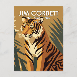 Jim Corbett Nationalpark Indien Vintag Postkarte