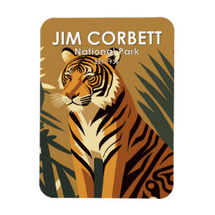 Jim Corbett Nationalpark Indien Vintage Magnet