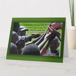 Jim Elliot Quote Grußkarte Karte