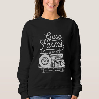 Jim Guse Farms - White on Black Sweatshirt