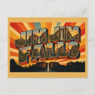 Jim Jim Falls NT Australien Wasserfall stürzen Postkarte