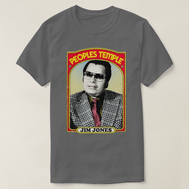 Jim Jones Peoples Temple Retro Style Fan Design T-Shirt (Design vorne)