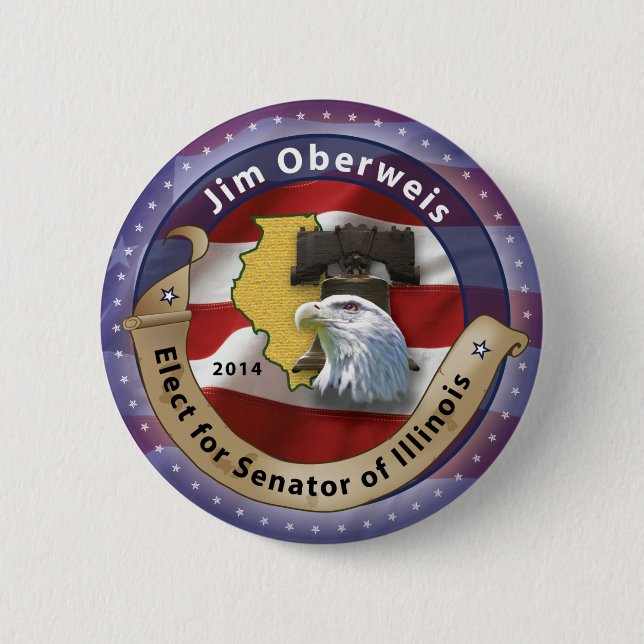 Jim Oberweis Button (Vorderseite)