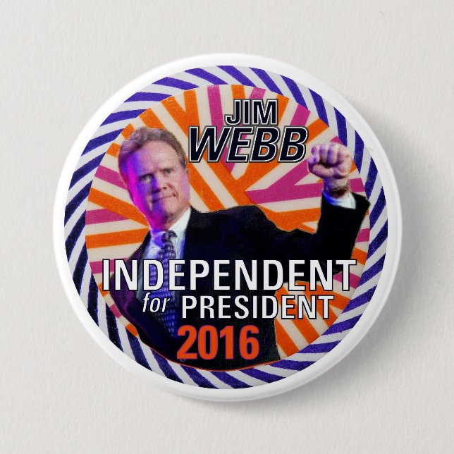 Jim Webb 2016 Button (Vorderseite)