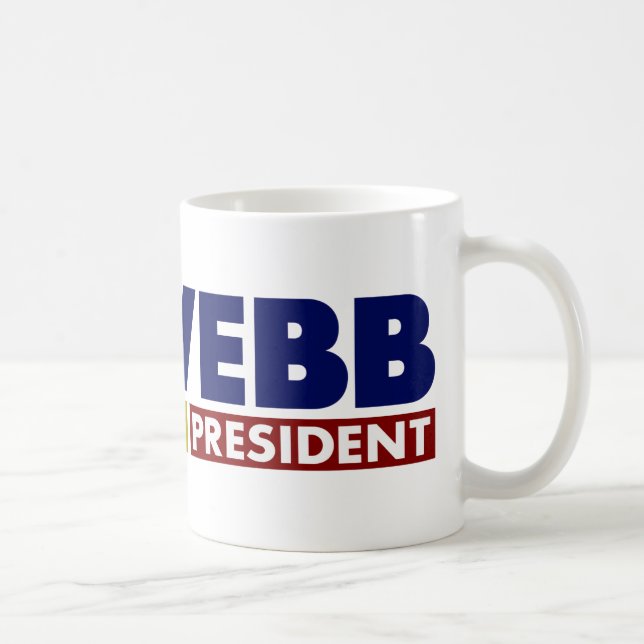 Jim Webb für Präsident V1 Kaffeetasse (Rechts)