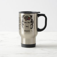 Jimenez-Familien-Wappen auf einer Reise-Tasse
