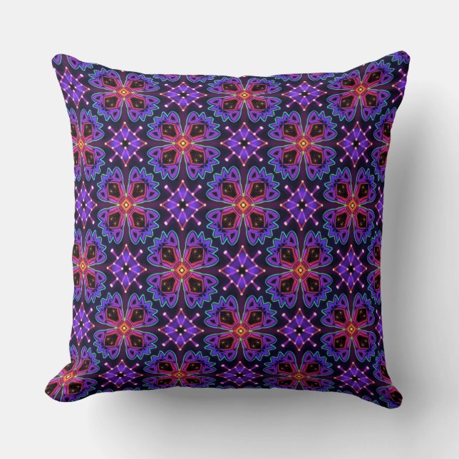 Jimette Design Blue fuchsia purple Kissen (Vorderseite)