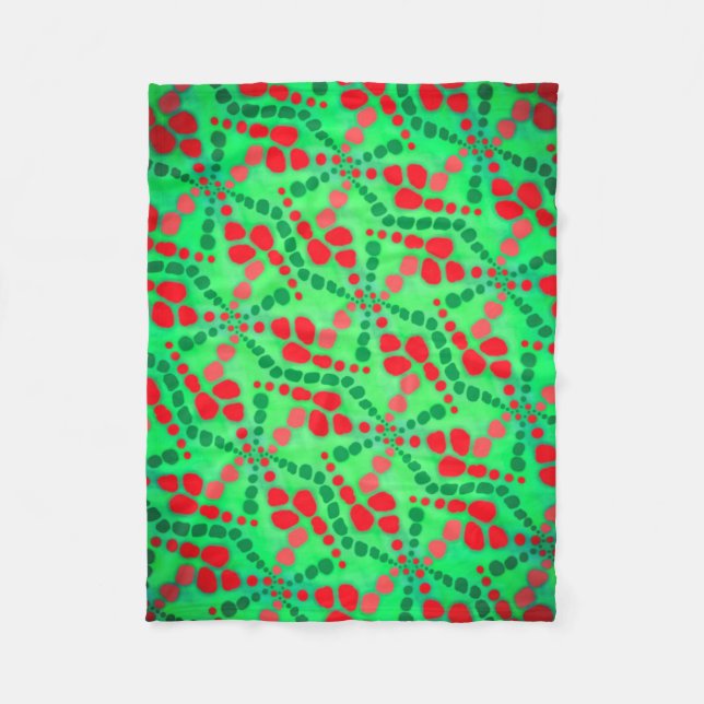 Jimette Design Polabdeckung für grün und rot Fleecedecke (Vorderseite)