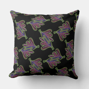 Jimette Design Quadratkissen rosa auf schwarz. Kissen