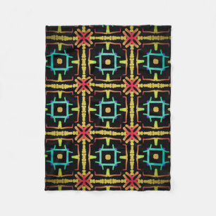 Jimette Orange Gelbes Design Fleecedecke