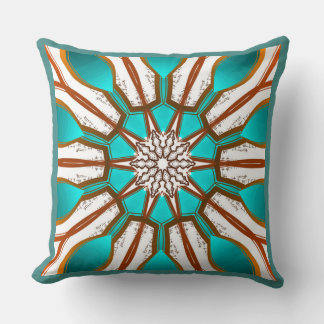 Jimette-Quadrat-Kissen Weißbraun-Design Kissen