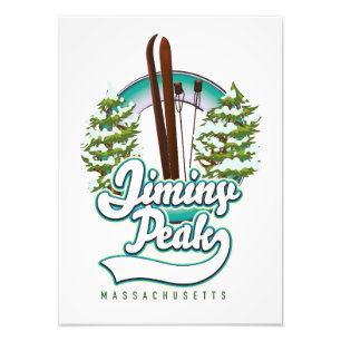Jiminy Peak Massachusetts Ski Logo Fotodruck