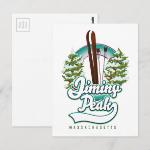 Jiminy Peak Massachusetts Ski Logo Postkarte