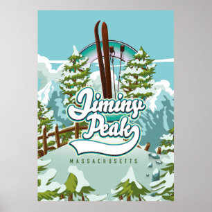 Jiminy Peak Massachusetts Skifahren Poster