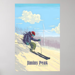 Jiminy Peak Massachusetts USA Skigebiet Reise Poster