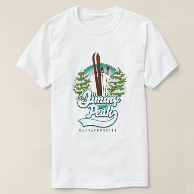 jiminy Peakmassachusetts Skigobild T-Shirt (Design vorne)