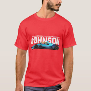 Jimmie Johnson 2022 weiß auf dunkelblau T-Shirt