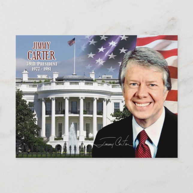 Jimmy Carter - 39. Präsident der USA Postkarte (Vorderseite)