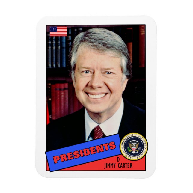 Jimmy Carter Baseball Card Magnet (Vertikal)