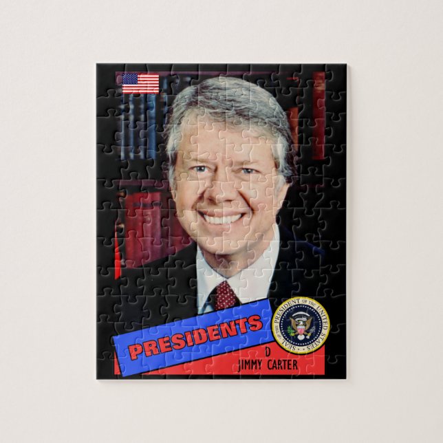Jimmy Carter Baseball Card Puzzle (Vertikal)