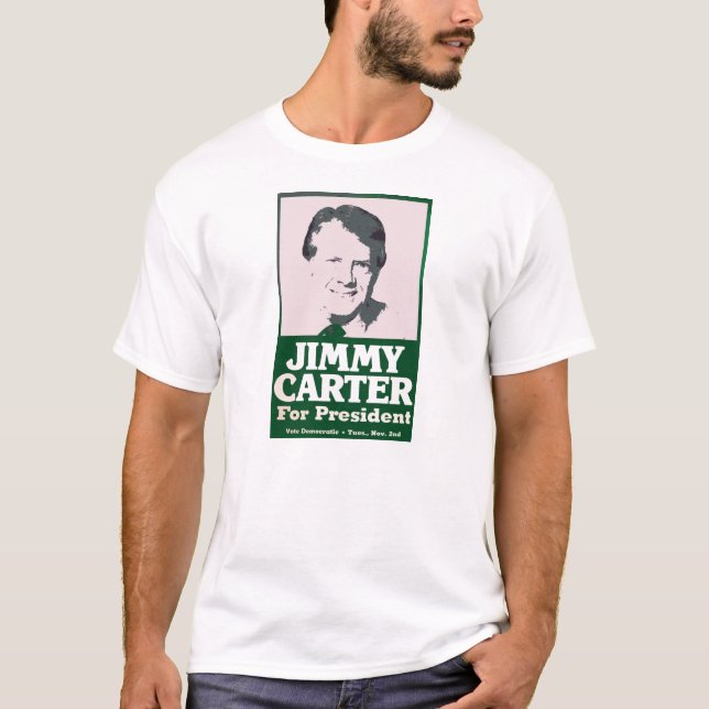 Jimmy Carter beunruhigte herausgeschnittenen Blick T-Shirt (Vorderseite)