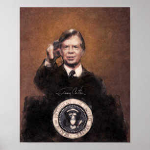 Jimmy Carter   Der amerikanische Präsident Art Pai Poster