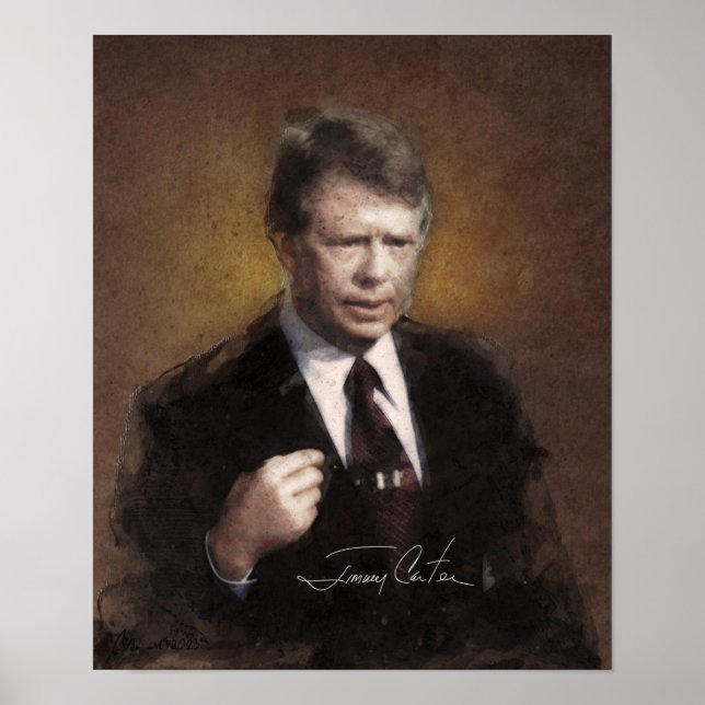 Jimmy Carter | Der amerikanische Präsident Art Pai Poster (Vorne)