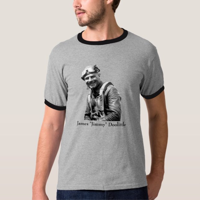 Jimmy Doolittle -- Weltkrieg-Held T-Shirt (Vorderseite)