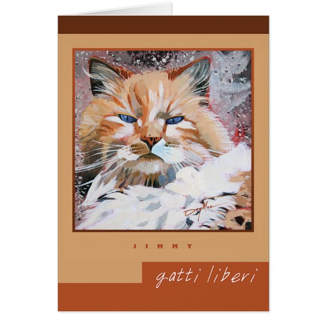 "Jimmy" Note Card - Gatti Liberi Collection (Vorne)
