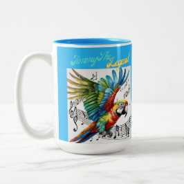 Jimmy The Legend Coffee Tasse, Parrot Cup, Music Zweifarbige Tasse