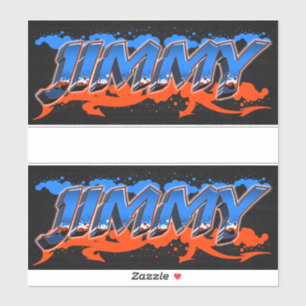 Jimmy Vorname Name Graffiti Aufkleber Sticker