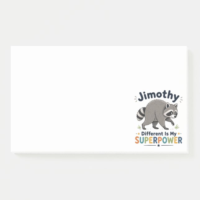 Jimothy anders zu sein ist meine Superkraft Post-it Klebezettel (Vorderseite)