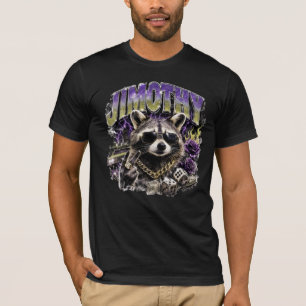 Jimothy Cool Waschbär Urban Streetwear T-Shirt