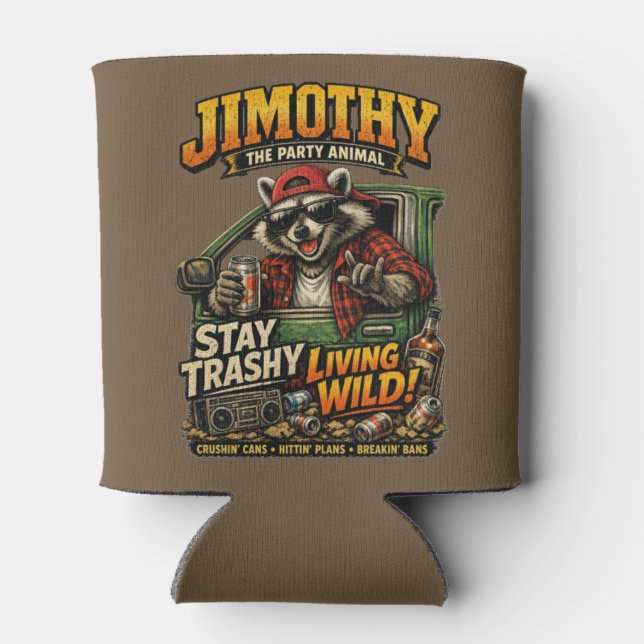 Jimothy der Seattle-Waschbär Dosenkühler (Rückseite)