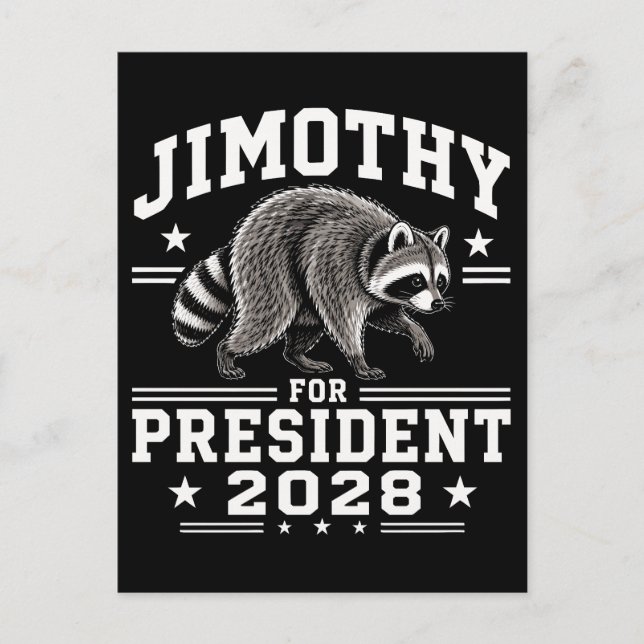 Jimothy für Präsident 2028 Postkarte (Vorderseite)